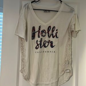Hollister size Medium ivory with lace on the sides